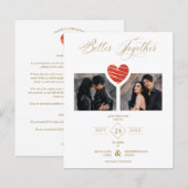 Cheap Better Together Red Golden Heart 2 Photos (正面/裏面)