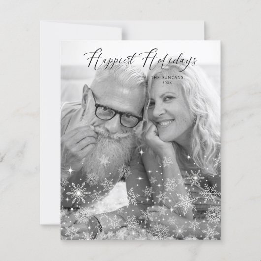 Cheap Christmas Snowflakes Happiest Holidays Photo (正面)