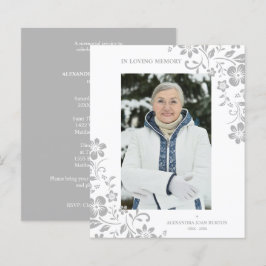 Cheap Classic Grey Floral Funeral Service Photo