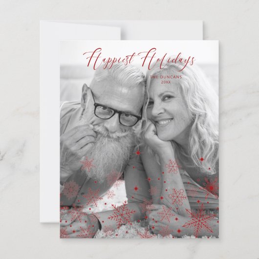 Cheap Gold Christmas Snowflakes Happiest Holidays (正面)