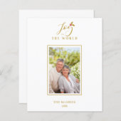 Cheap Gold Minimalist Chic Christmas Photo Family (正面/裏面)