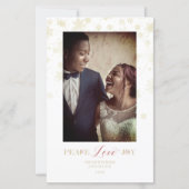 Cheap Just Married First Christmas Gold Snowflakes (正面)