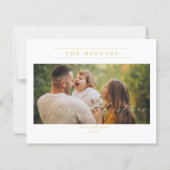 Cheap Minimalist Golden Merry Christmas Photo. (正面)