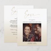 Cheap Modern Gradient Minimalist Photo Couple (正面/裏面)