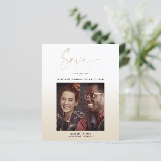 Cheap Modern Gradient Minimalist Photo Couple (スタンド正面)