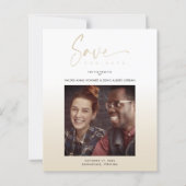 Cheap Modern Gradient Minimalist Photo Couple (正面)