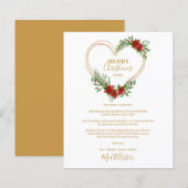 Cheap Modern Merry Christmas Poinsettias Heart (正面/裏面)