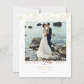 Cheap Newlyweds First Christmas Snowflakes Photo (正面)