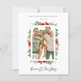 Cheap Photo Classic Merriest Christmas Poinsettias