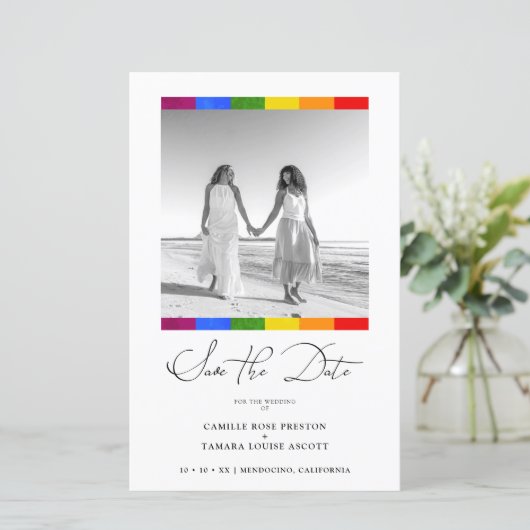 Cheap Pride Rainbow Flag Lesbian Gay Wedding  (スタンド正面)