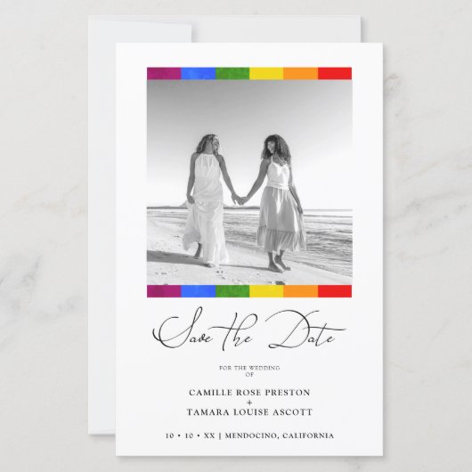 Cheap Pride Rainbow Flag Lesbian Gay Wedding  (正面)