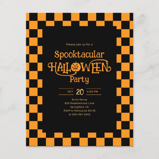 Cheap Retro Spooktacular Halloween Party チラシ (正面)
