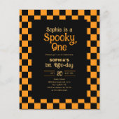 Cheap Retro Spooky One Halloween Birthday チラシ (正面)