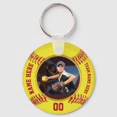 Cheap Softball Gifts for Team, PHOTO, Personalized キーホルダー (正面)