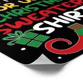 Cheap Ugly Christmas Sweaters Funny Xmas Men Women ポスター (角)