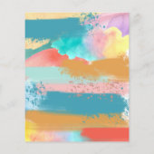 Cheap Water Color Artの絵を描絵を描パーティー誕生日 チラシ (裏面)