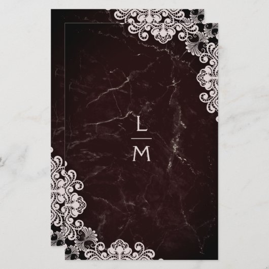 Cheapest Laceエフェクトクラシックイニシャル結婚ズ (正面/裏面)