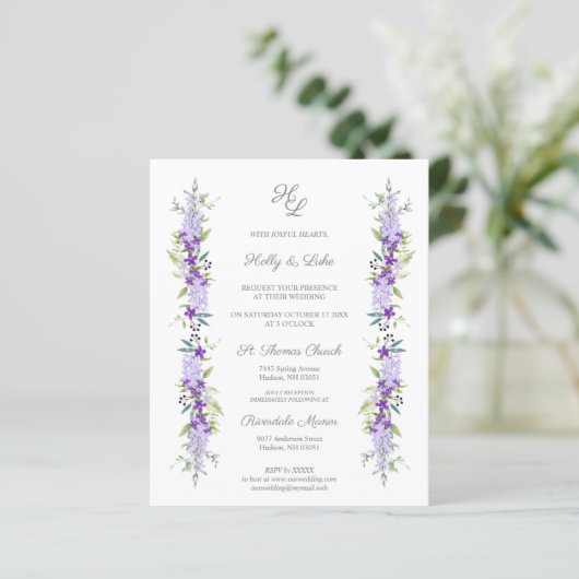 Cheap's 結婚 Purple Shades Flowers & Branches (スタンド正面)