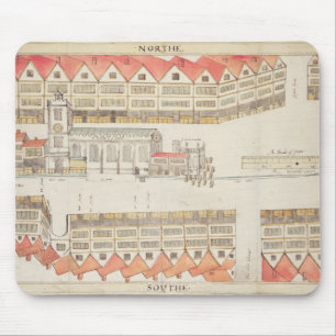 Cheapside、ロンドン1585年の地図 マウスパッド