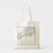 Chebeague Island Map Elegant Wedding Welcome トートバッグ (正面)