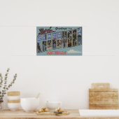 Cheboygan,ミシガン州 – ラージ・レター・シーン ポスター (キッチン)