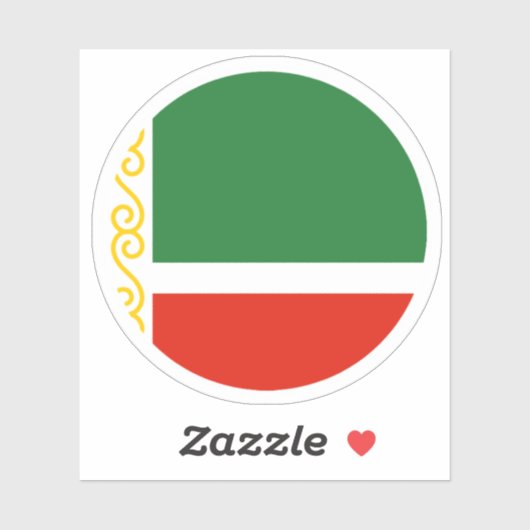Chechnya Flag Round Sticker シール (シート)