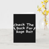 Check Back For Rage Bait Funny Meme Gift  カード (黄色い花)