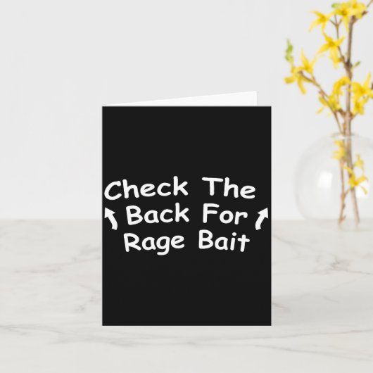 Check Back For Rage Bait Funny Meme Gift  カード (黄色い花)