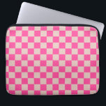 Check Coral Pink Checkered Pattern Checkerboard ラップトップスリーブ<br><div class="desc">Checkered Pattern – Coral pink and salmon checkerboard.</div>