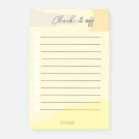 Check it off Notepad ポストイット (正面)