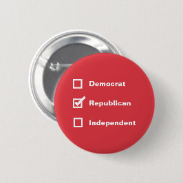 Check Mark Voter Democrat Republican Independent 缶バッジ