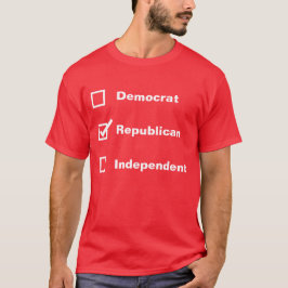 Check Mark Voter Democrat Republican Independent Tシャツ
