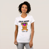 CHECK MEOWT, おもしろいGibby Cat T-shirts Tシャツ (正面フル)