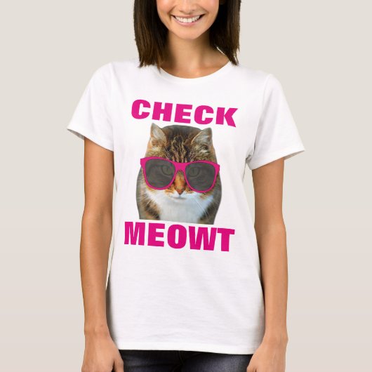 CHECK MEOWT Cat Tシャツ (正面)