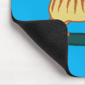 CHECK MEOWT SKATEBOARDING Tabby Cat Blue マウスパッド (コーナー)