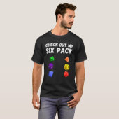 Check Out My Six Pack Dice For Dragons D20 RPG Gam Tシャツ (正面フル)