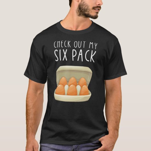 Check Out My Six Pack EGG Carton農家 Tシャツ (正面)