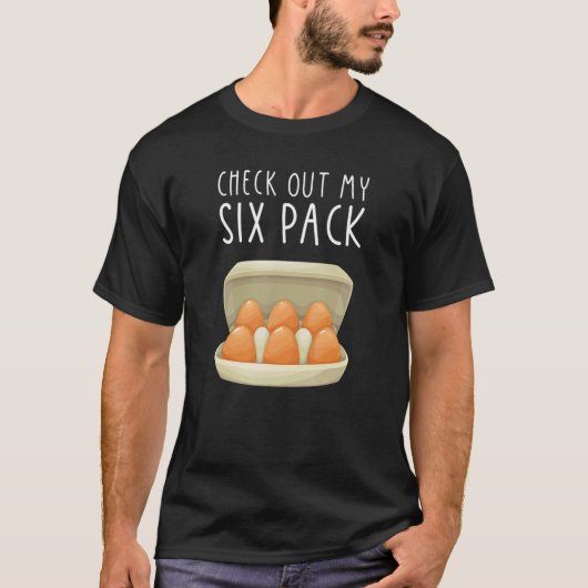 Check Out My Six Pack EGG Carton農家 Tシャツ (正面)