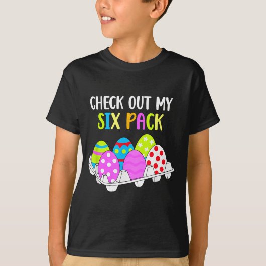 Check Out My Six Pack Funny Easter Egg Abs Workout Tシャツ (正面)
