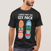 Check Out My Six Pack Funny Easter Egg Abs Workout Tシャツ (正面)