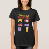 Check Out My Six Pack  Pixel Video Game for Gamers Tシャツ (正面)