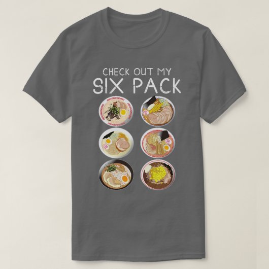 Check Out My Six Pack Ramen Funny Food Pun Japanes Tシャツ (デザイン正面)