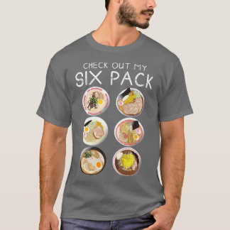Check Out My Six Pack Ramen Funny Food Pun Japanes Tシャツ