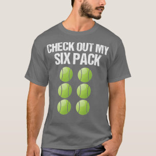 Check Out my Six Pack Tennis Abs おもしろい Sport Gym W Tシャツ