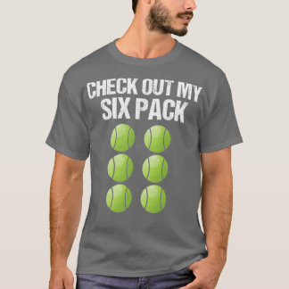 Check Out my Six Pack Tennis Abs おもしろい Sport Gym W Tシャツ