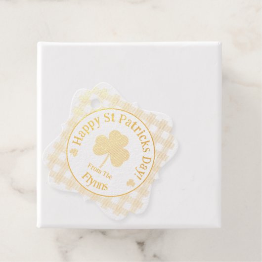 Check St Patricks Shamrock NAME フェイバータグ (箱)