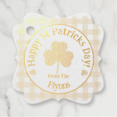 Check St Patricks Shamrock NAME フェイバータグ (正面)