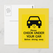 Check Under Car Sign,オーストラリア ポストカード (正面/裏面)
