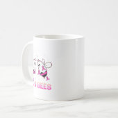 Check Your Boo Bees Funny Breast Cancer Halloween コーヒーマグカップ (正面左)