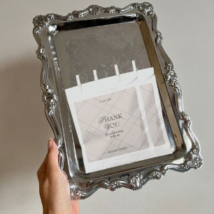 Checkedエレガント Vintage Wedding Guest Thank You フェイバーバッグ